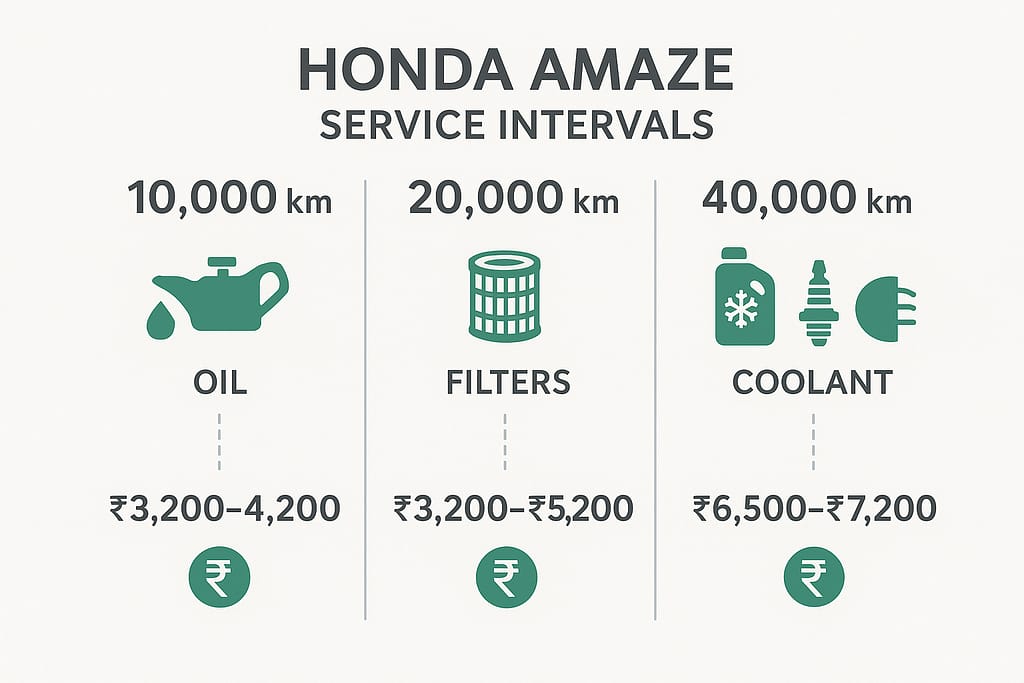 Honda Amaze Service Cost India